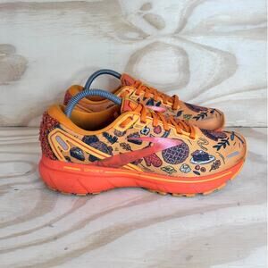 Brooks Ghost 14 Turkey Trot Thanksgiving Running Orange Women's 9(B)-1203561B832